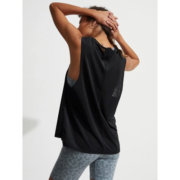 Varley Mariposa Muscle Tank Top Black Medium Athleisure Minimalist Workout Shirt - Picture 11 of 11